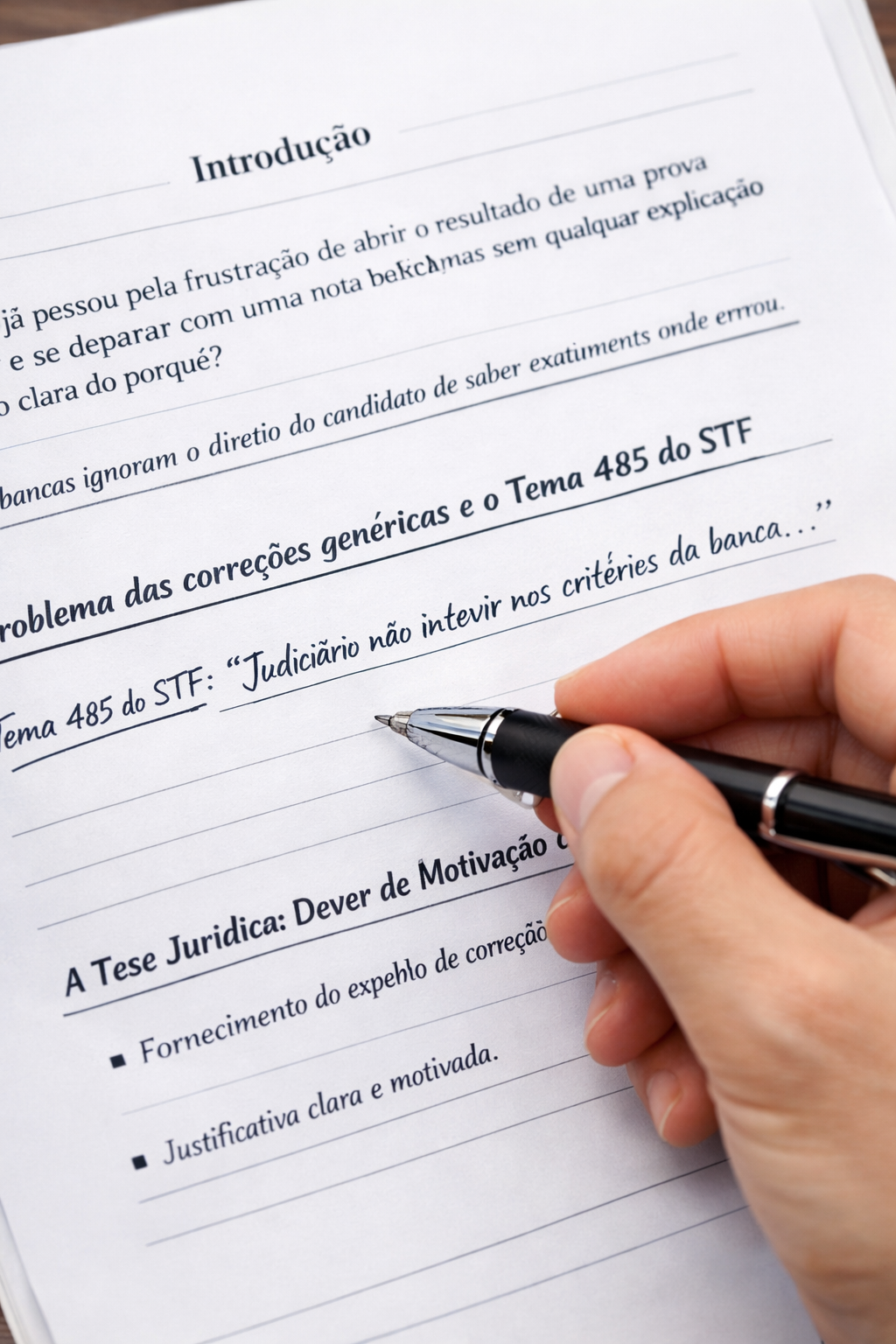 Correção de Prova Discursiva em Concursos: Conheça a tese jurídica que está combatendo avaliações genéricas - Igor Freitas - Sociedade de Advocacia